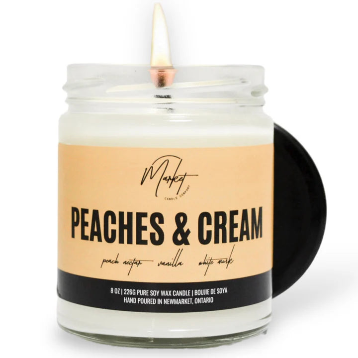 Peaches & Cream Soy Candle | Market Candle Company