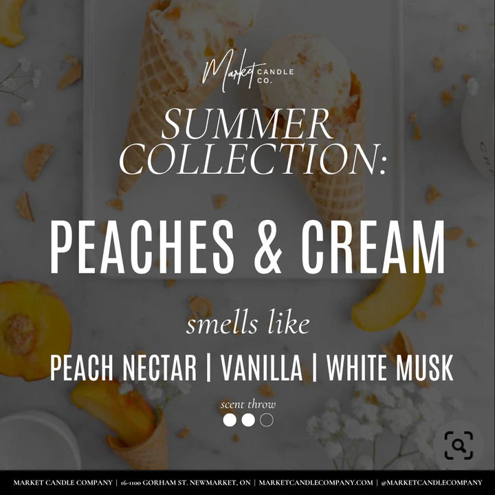 Peaches & Cream Soy Candle | Market Candle Company