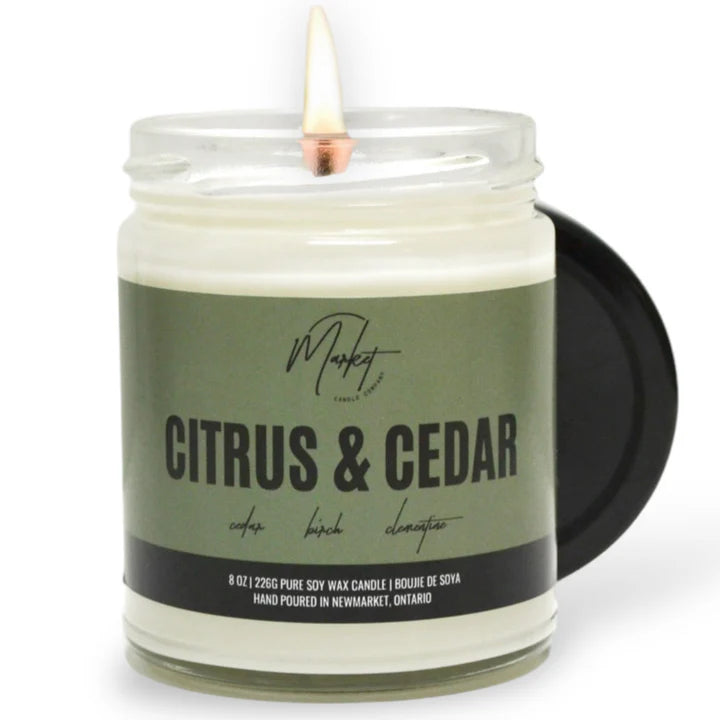 Citrus & Cedar Soy Candle | Market Candle Company