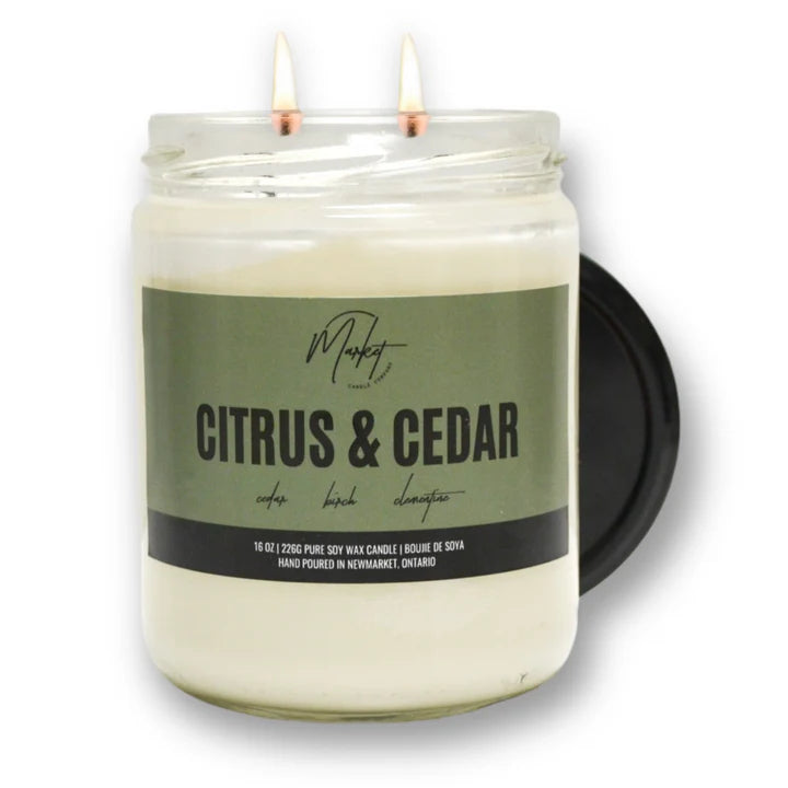 Citrus & Cedar Soy Candle | Market Candle Company