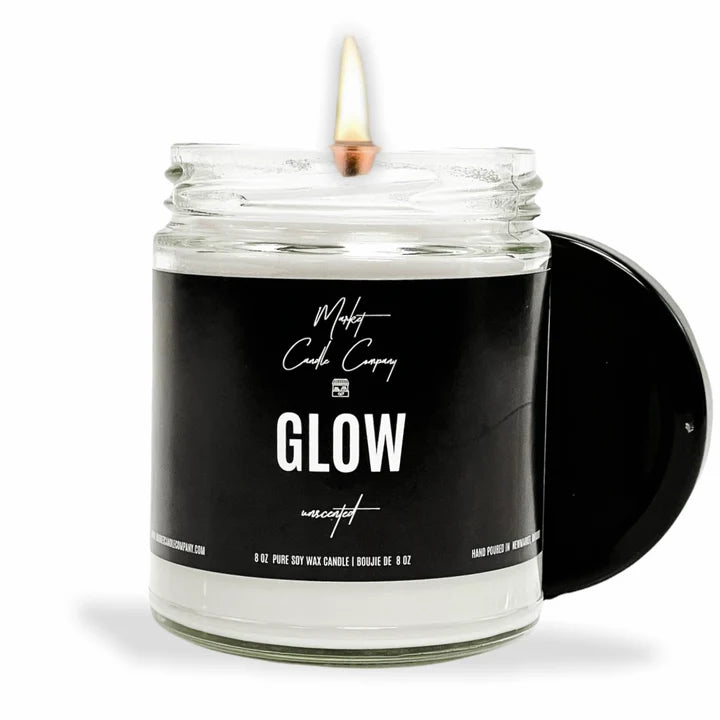 Glow Unscented Soy Candle | Market Candle Company